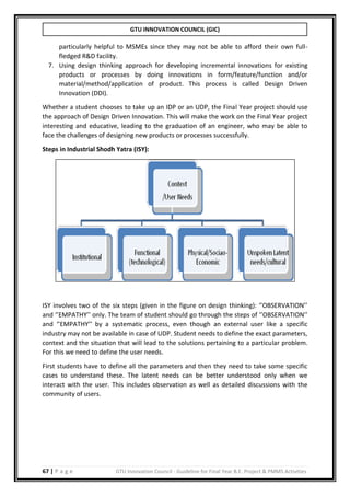 B.E./BTECH Final year project guidelines manual | PDF