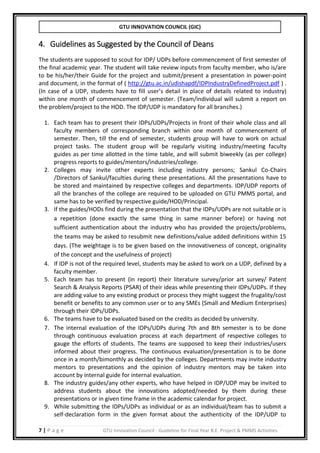 B.E./BTECH Final year project guidelines manual | PDF