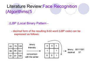 face recognition system using LBP | PPT