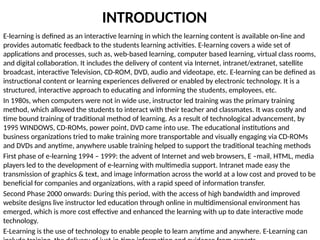 Final year college project on a study on acceptance of e learning among ...