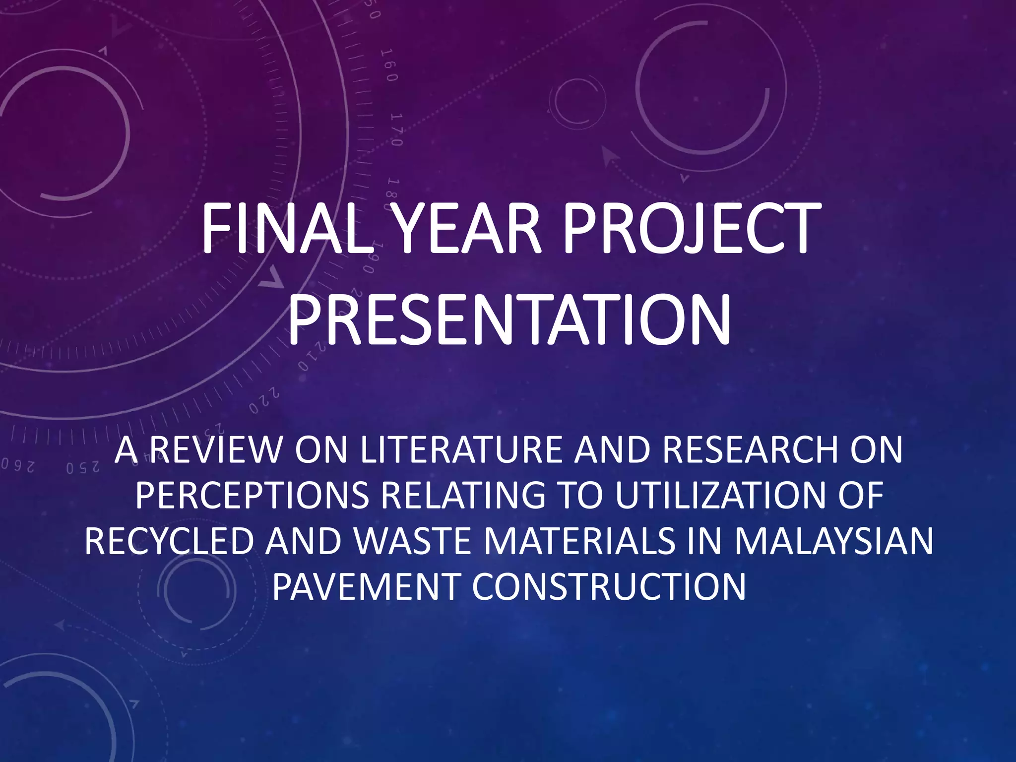 Final year project presentation | PPTX
