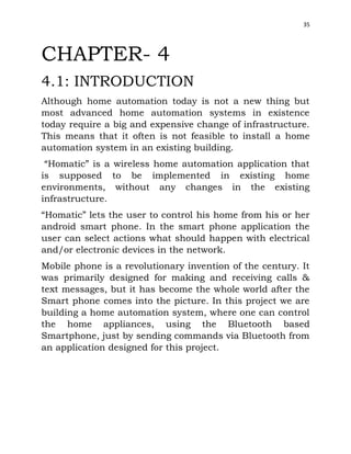 Final year report on remote control of home appliances via bluetooth | PDF