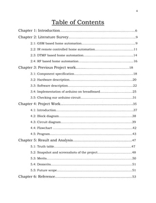 Final year report on remote control of home appliances via bluetooth | PDF