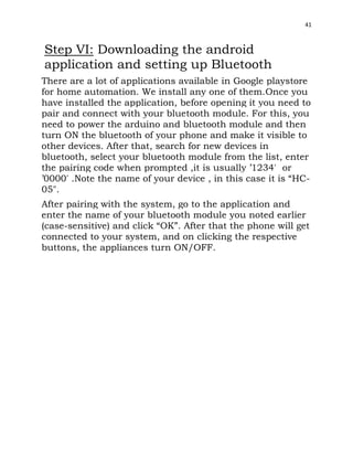 Final year report on remote control of home appliances via bluetooth | PDF