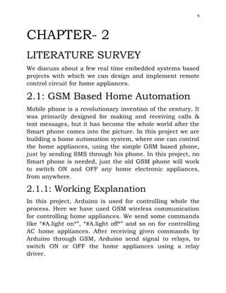 Final year report on remote control of home appliances via bluetooth | PDF