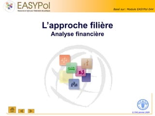 © FAO janvier 2006
1 de 26
L’approche filière
Analyse financière
Basé sur: Module EASYPol 044
 