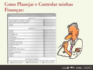 Como Planejar e Controlar minhas
Finanças:
 
