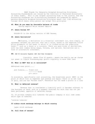 MBA Finance Interview questions | DOCX