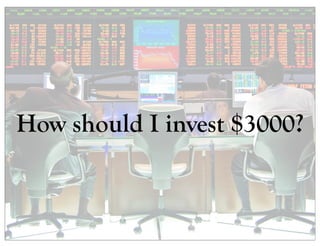 How should I invest $3000?
 