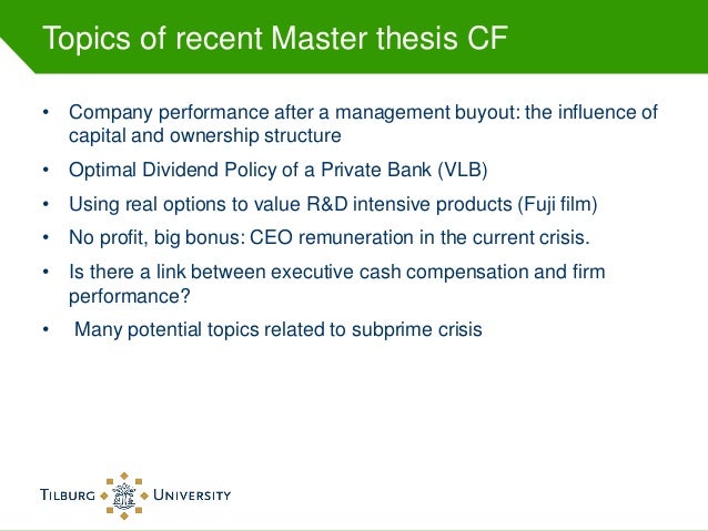 Master thesis real options finance