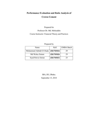 Financial Analysis of Cement Industry Bangladesh | PDF