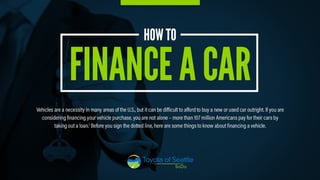 How to Finance A Car