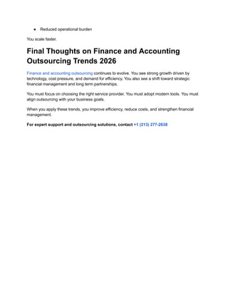 Finance and Accounting Outsourcing Trends and Strategies for 2026 | PDF