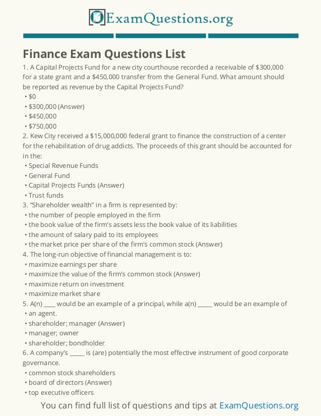 Financial analyst aptitude test questions with answers picture