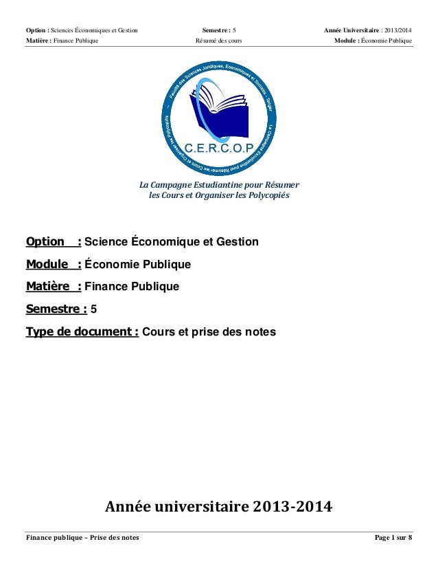 Finance Publique - 