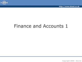 Finance and Accounts 1 