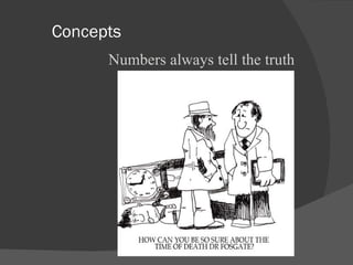 Concepts Numbers always tell the truth 