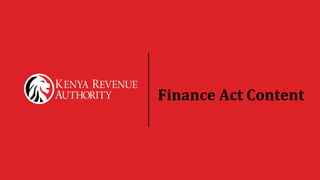 Finance Act Content
 