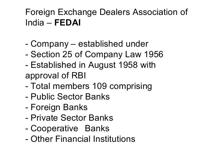 Foreign Exchange Dealers Association Of India Fedai - 