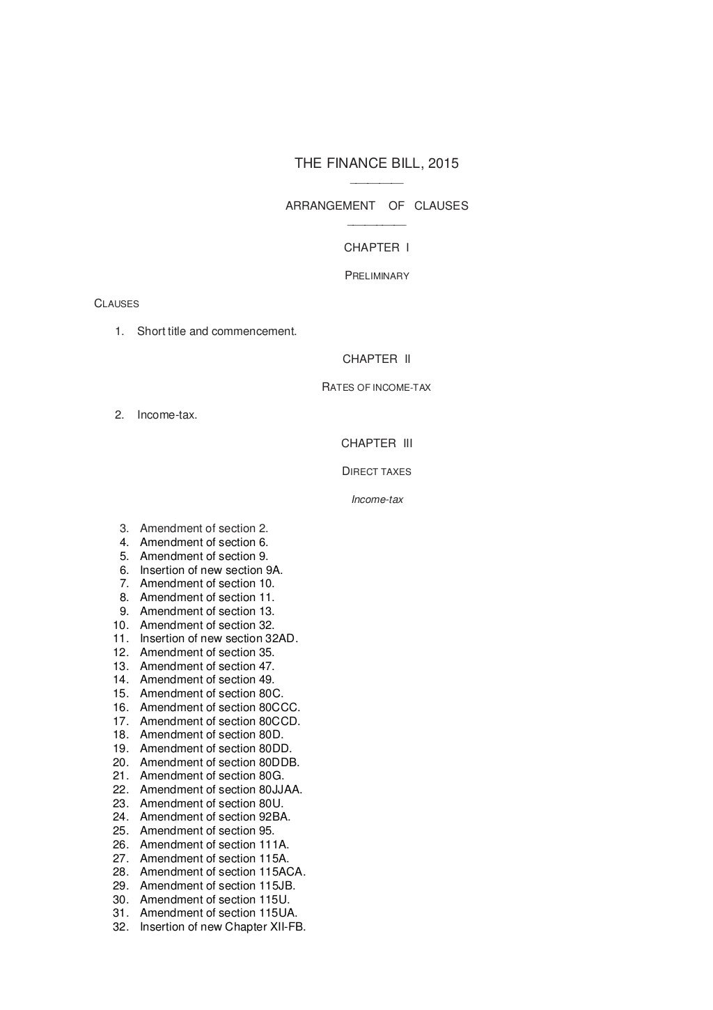 Finance bill