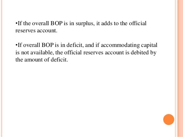 Bop deficit cause depletion for forex reserves