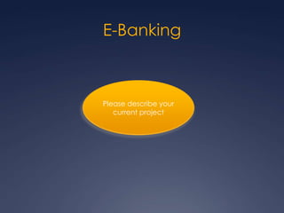 E-Banking
Please describe your
current project
 