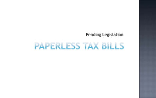 Pending Legislation
 