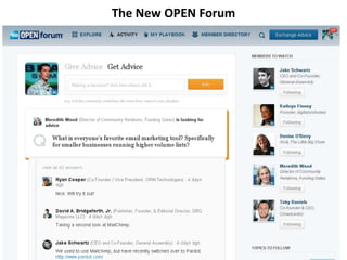 The New OPEN Forum
 