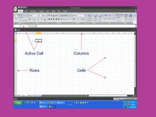 Active Cell Active Cell Columns Rows Cells 