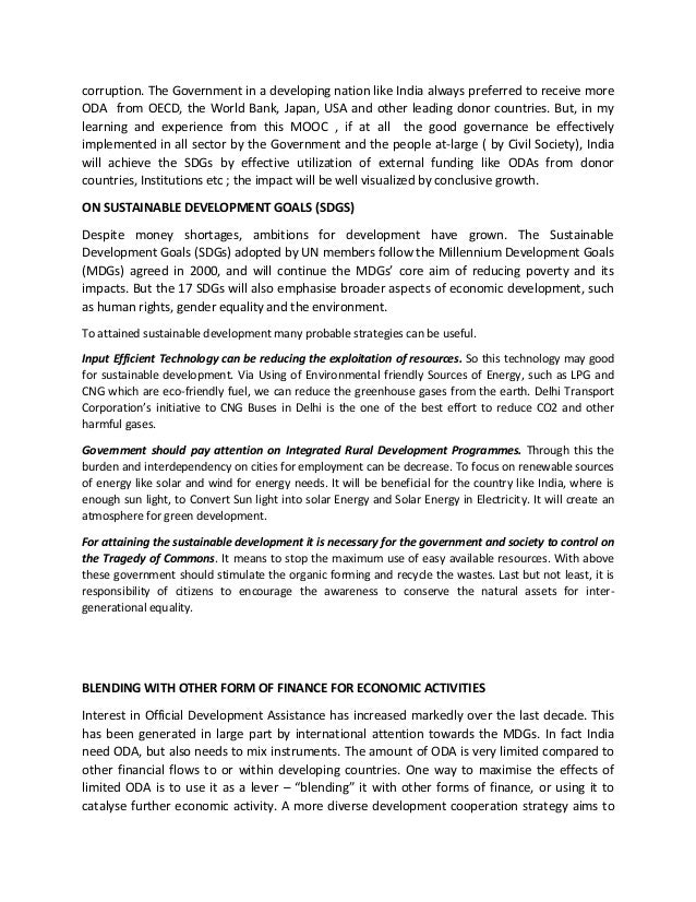 Finance For Development In India Towards Achieving Sdgs