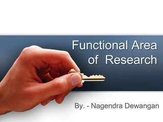 Functional Area
of Research
By. – Nagendra Dewangan
 