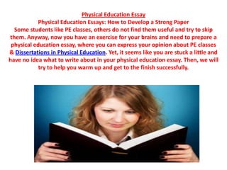 Writing Pe physicaleducationdissertation.brandyourself.com, physical education ...