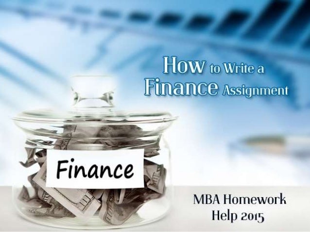 mba finance homework help