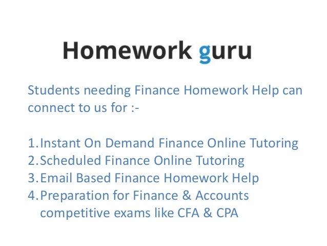 Finance homework problem