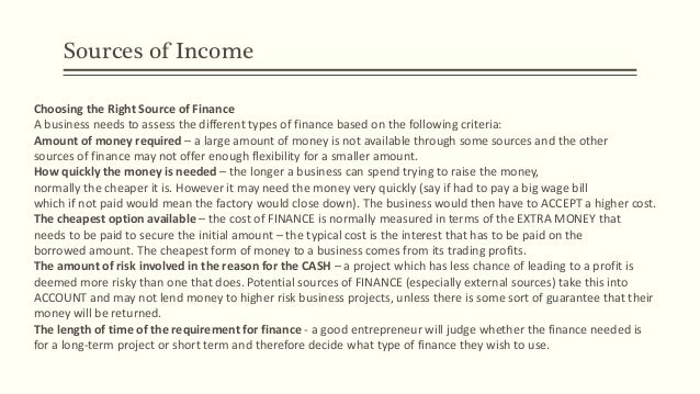 Finance In Business Igcse Notes