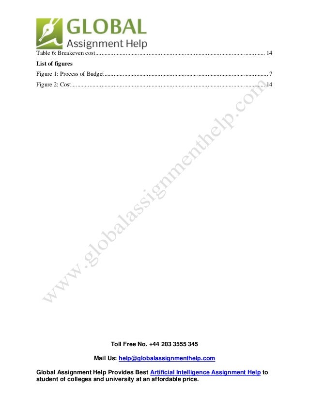 sample on finance in hospitality