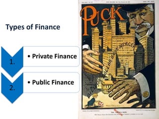 Types of Finance
1.
• Private Finance
2.
• Public Finance
 