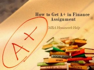 Finance Assignment Trends MBA 2014-2015