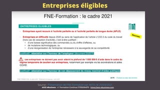 AXIZ eBusiness - n° Formation Continue 11755094875 - https://axiz-ebusiness.com
Entreprises éligibles
Source : Présentatio...