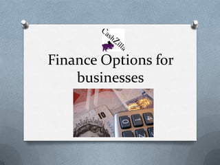 Finance Options for
    businesses
 