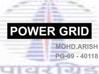 POWER GRID MOHD.ARISH PG-09 - 40118 