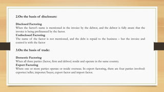 Factoring Disclosure Examples finance presentation and factoring process and terns | PPT
