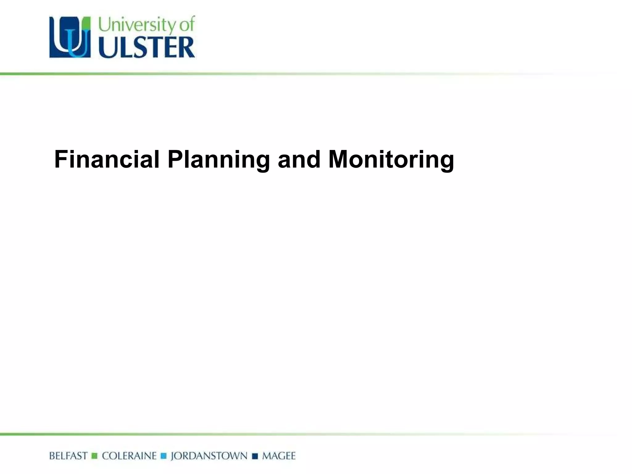 Financial Planning and Monitoring 