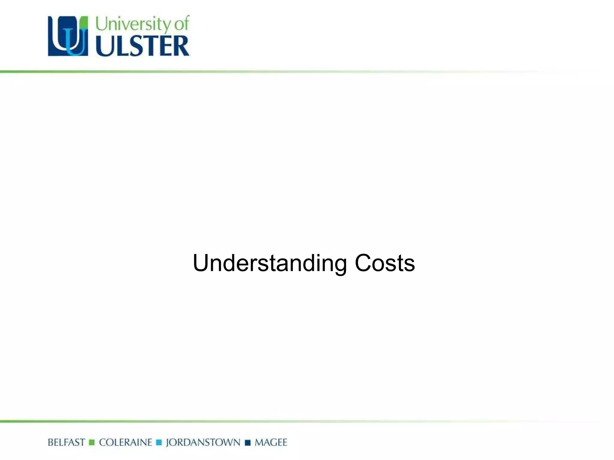 Understanding Costs 