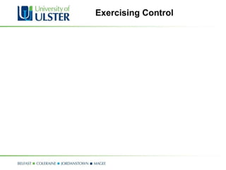 Exercising Control 