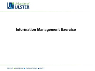 Information Management Exercise 