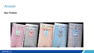 Bus Tickets
Answer
 