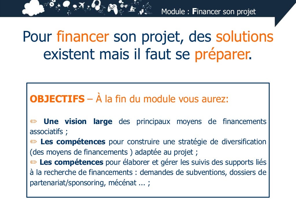 Financer son projet et prévoir son budget (ppt)