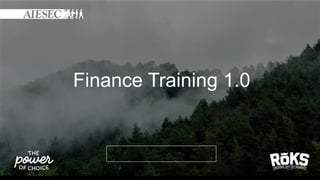 Finance Training 1.0
 
