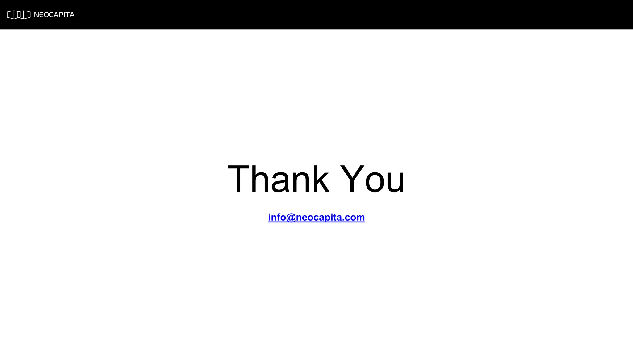 Thank You
info@neocapita.com
 